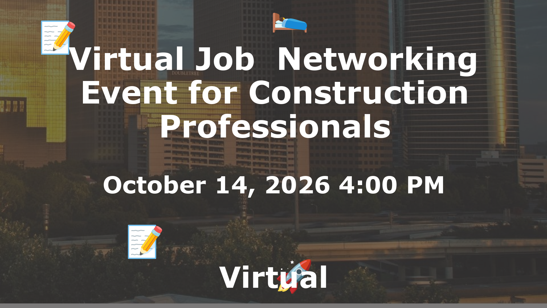 Virtual Job  Networking Event for Construction Professionals event image